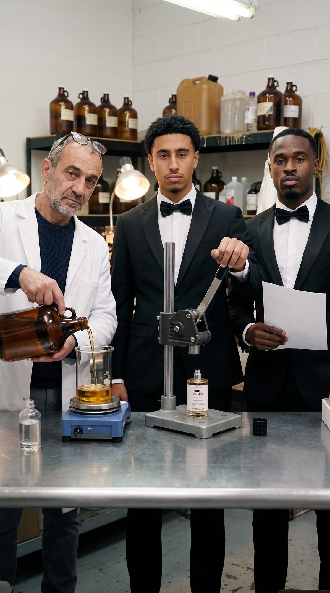 Blending an extrait de parfum in the EMANE lab
