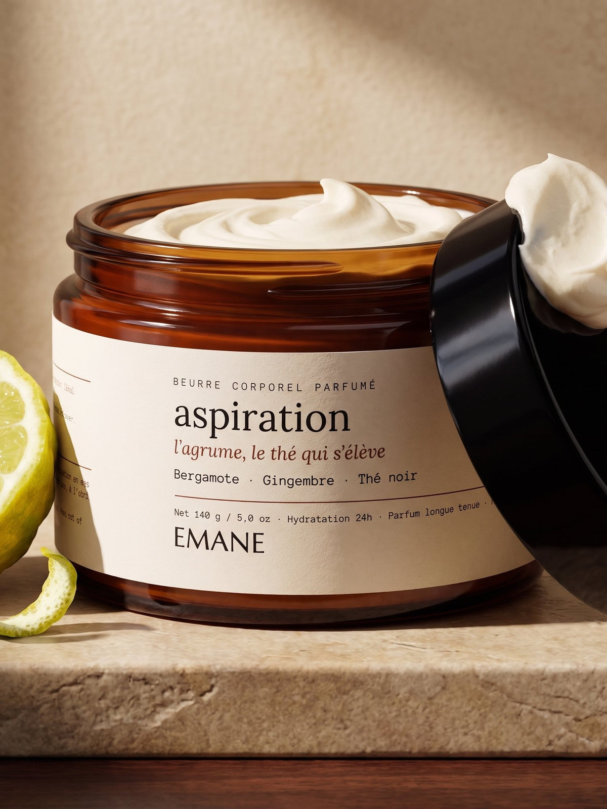 Aspiration body butter texture, rich and whipped