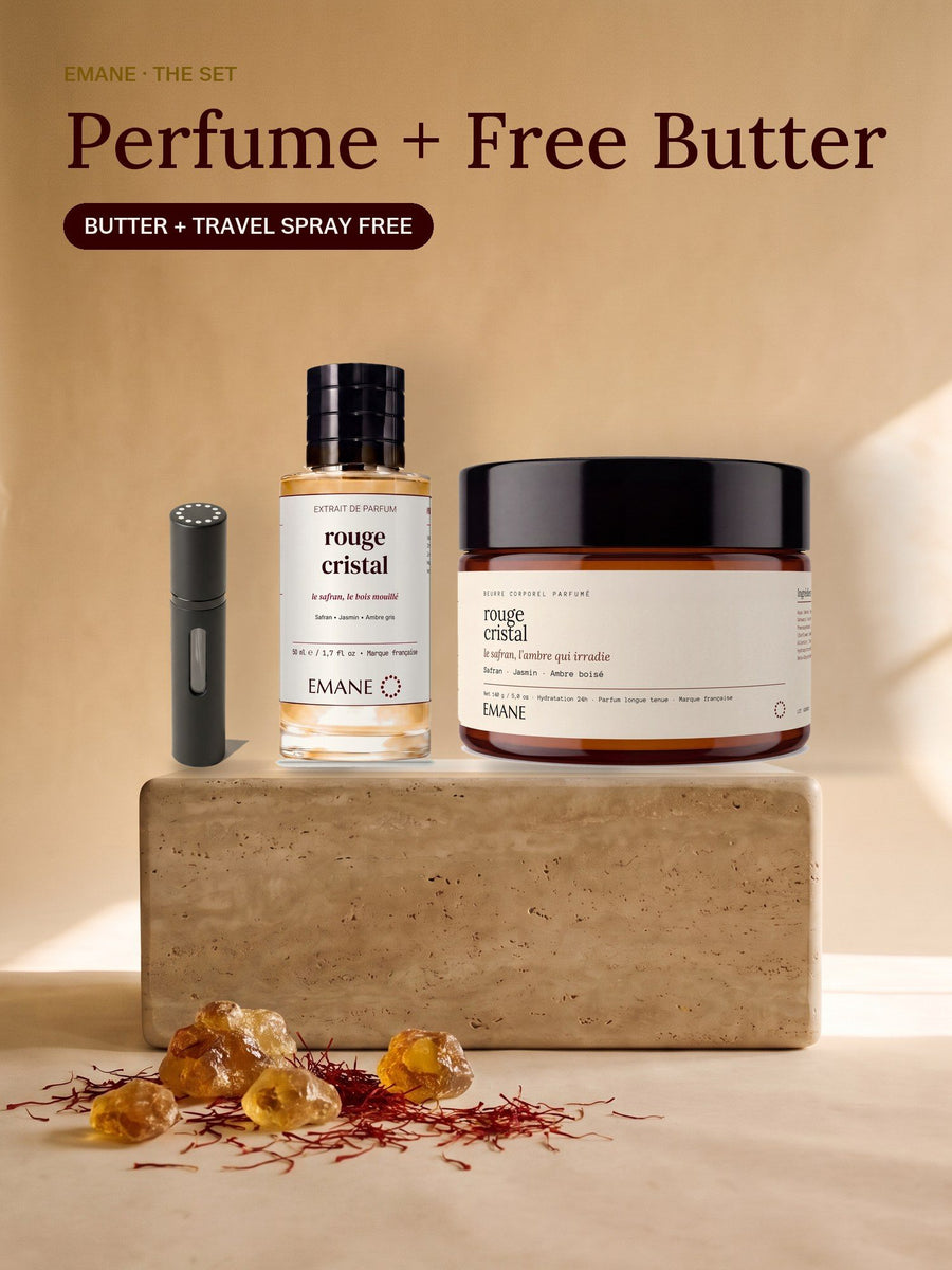Perfume + Free Body Butter: extrait de parfum, body butter and travel spray