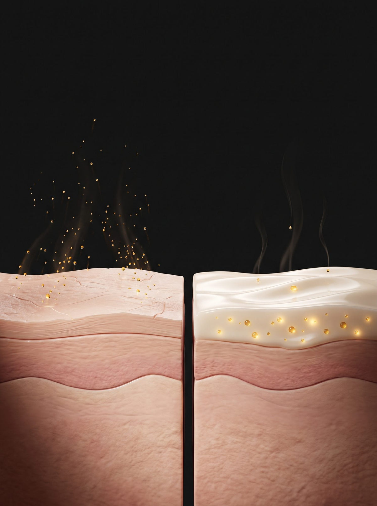 Illustration: perfume fades fast on dry skin, held on skin over EMANE body butter